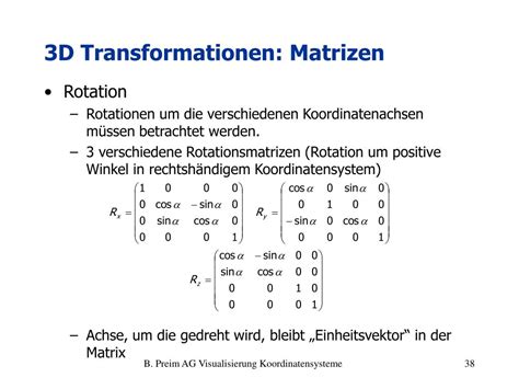 Ppt Koordinatensysteme Und Transformationen Powerpoint Presentation