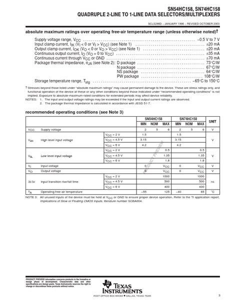 Snj Hc W Datasheet Pdf Quadruple Line To Line Data Selectors