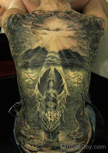 Amazing Angel Tattoo On Back Tattoos Designs