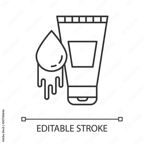 Vektorov Grafika Water Based Lubricant Linear Icon Product For Safe Sex Lube Gel