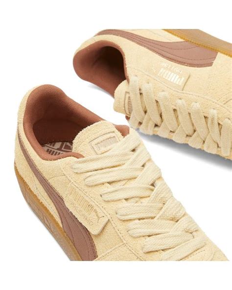 PUMA Palermo Hairy Sneakers In Natural Lyst