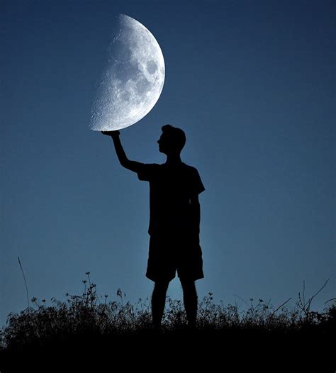 Creative Photographs Of A Person Playing With The Moon