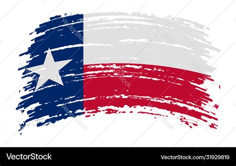 Texas Flag In Grunge Brush Stroke Royalty Free Vector Image