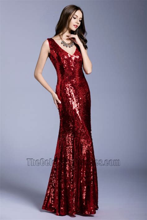 Womens New Sequins Evening Dress V Neck Party Club Ball Gown