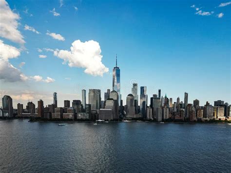 Nyc Aerial View New York City Skyline Cityscape Of Manhattan In Usa