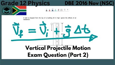 Grade 12 Physical Sciences P1 Physics Projectile Motion Exam