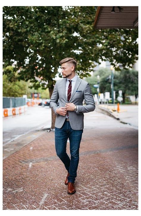 grey blazer mens outfit ideas - Tawny Mccaskill