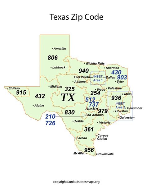 Texas Zip Code Map | Map of Texas with Zip Codes