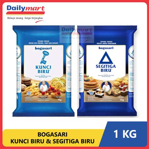 BOGASARI Tepung Terigu Segitiga Biru 1 Kg Kemasan Baru Lazada Indonesia