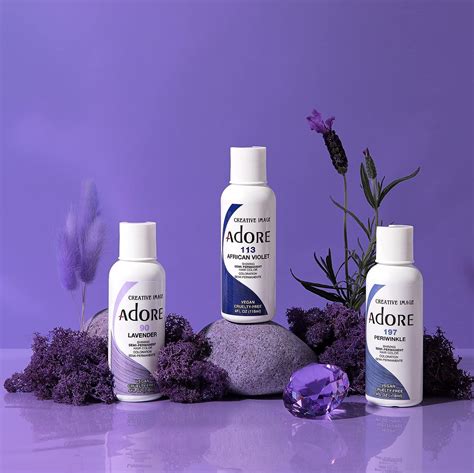 Adore 114 Violet Gem Vegan & Cruelty-Free Hair Dye 4 Fl Oz - Semi ...