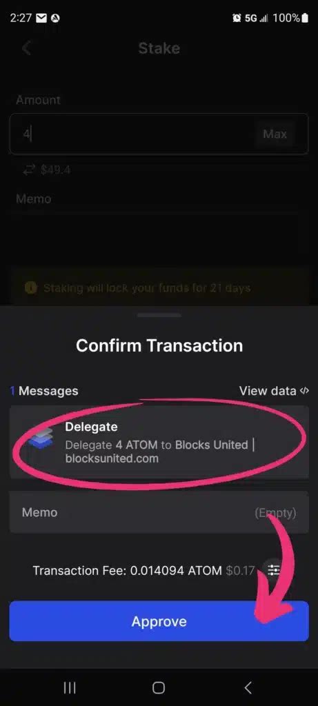 Stake Cosmos Atom Using Keplr Blocks United