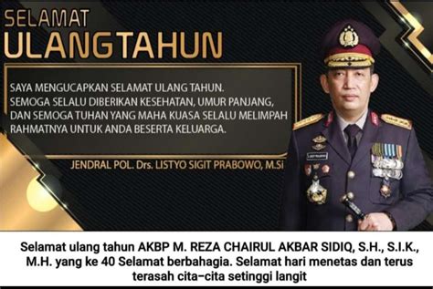 Kapolres Madina AKBP HM Reza Chairul AS Dapat Ucapan Selamat Ulang