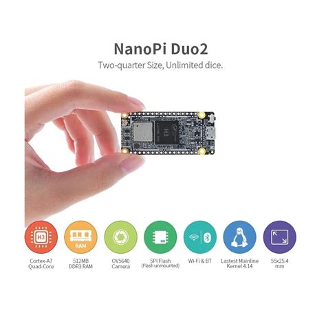 NanoPi Duo2 LTS 512MB DDR RAM Allwinner H3 Quad Cortex A7 Up 1 2GHz