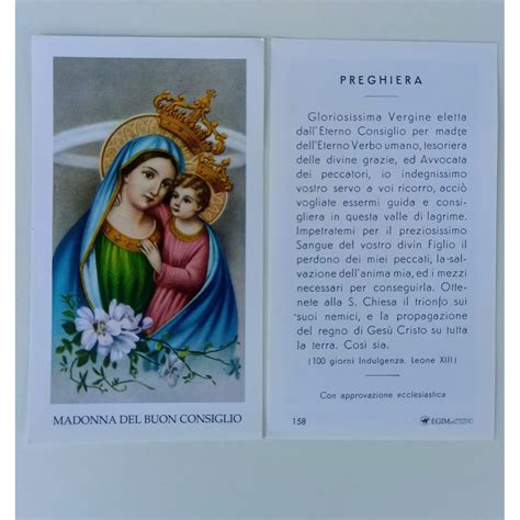 Santini Carta Leggera Madonna Del Buon Consiglio Pezzi Aprile