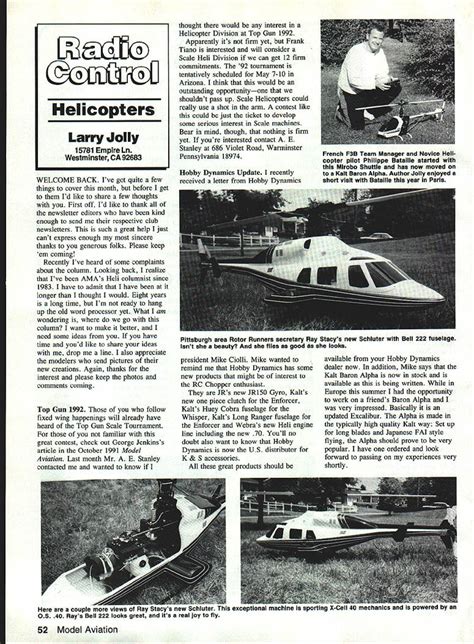 Radio Control: Helicopters | Model Aviation Library