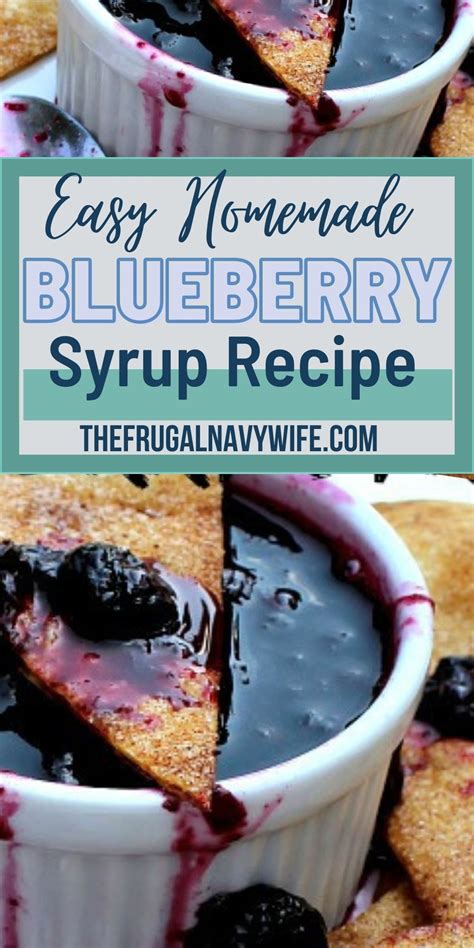 Easy Homemade Blueberry Syrup Recipe The Frugal Navy Wife