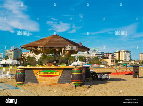 Beach bar, Rimini, Italy Stock Photo - Alamy