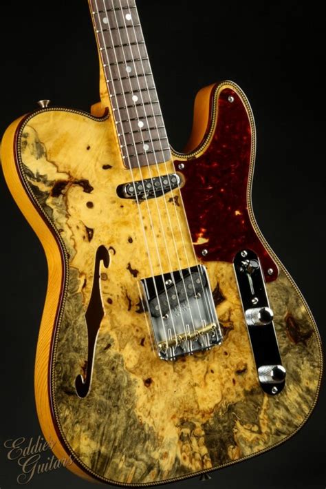 Fender Custom Shop Artisan Buckeye Burl Double Esquire Aged Natural Eddie S Guitars