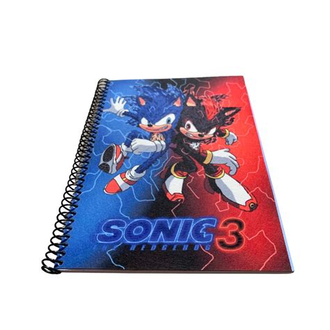 Caderno Brochura Capa Dura Sonic E Shadow Grande Folhas Shopee Brasil