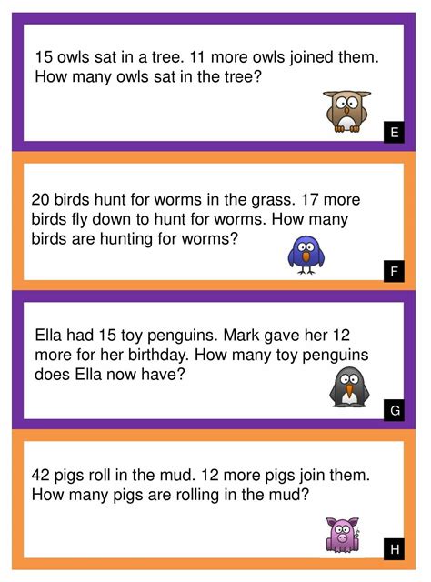 Reading Story Problems First Grade