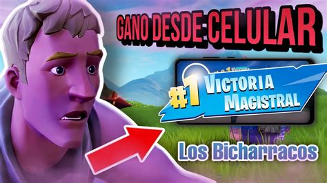 Así fue como gane una PARTIDA de FORTNITE desde CELULAR