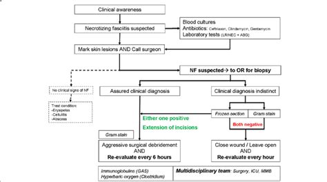 Clinical Algorithm For Suspected Fasciitis The Algorithm Used For Gate