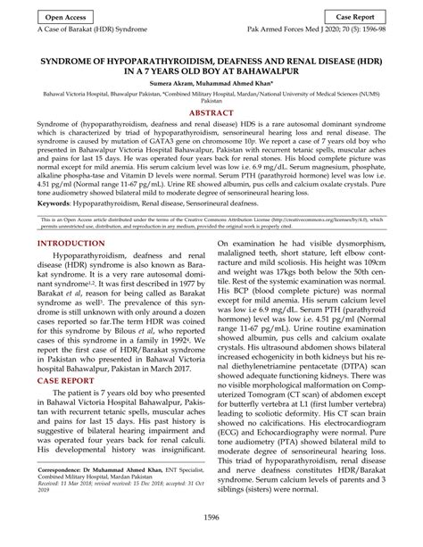 (PDF) A case of Barakat (HDR) Syndrome