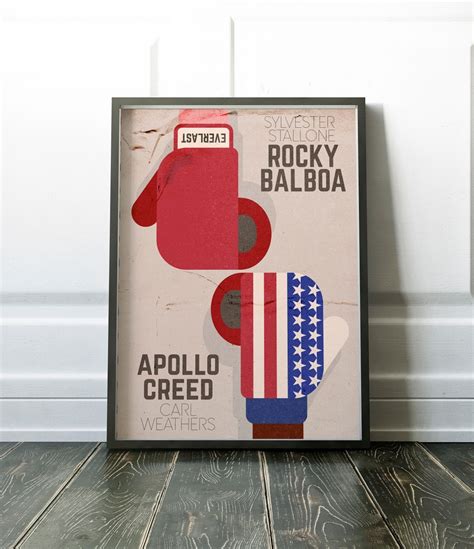 Rocky Balboa Sylvester Stallone Boxing Poster Apollo Creed Etsy