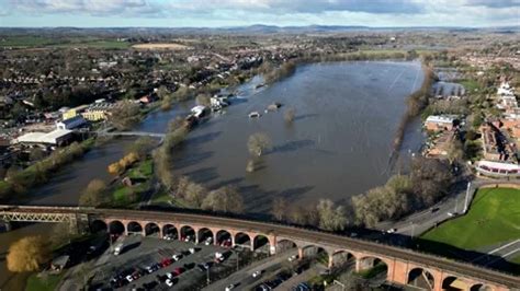 Flooding aerial view of Worcester Raceco... | Stock Video | Pond5