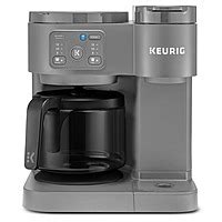 Keurig K Duo Essentials Hot Iced Single Serve K Cup Pod Coffee Maker Carafe Moonlight Grey