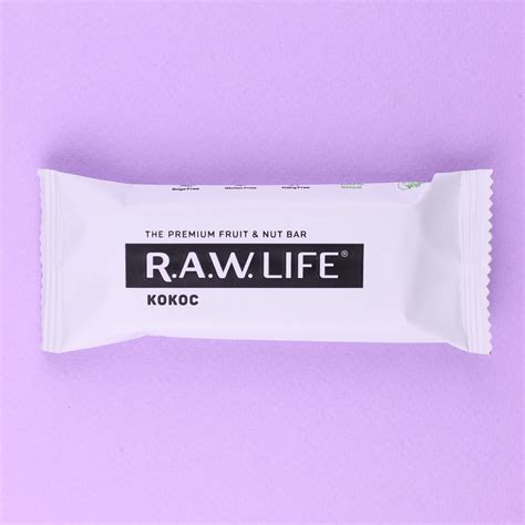 Батончик Кокос, Raw Life - B12 VEGAN SHOP