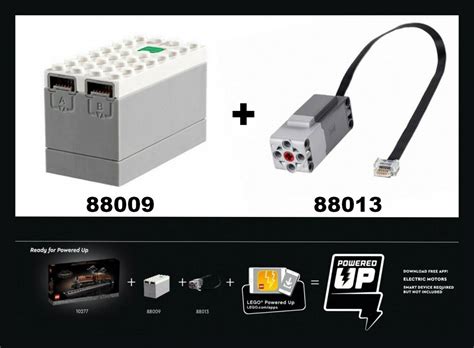 LEGO Train Powered Up Hub 88009 & Motor 88013 Crocodile Locomotive Set ...