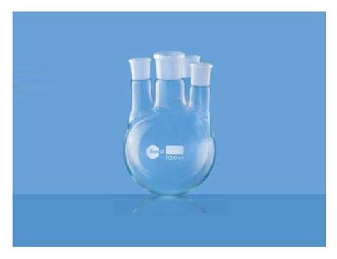 Borosil Round Bottom Four Neck Flask Centre Neck And Three