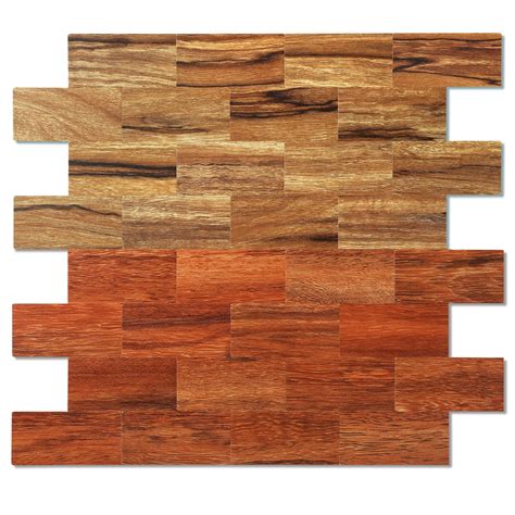 Tileristics Peel and Stick Wood Tile Backsplash, Stick on Tiles for ...