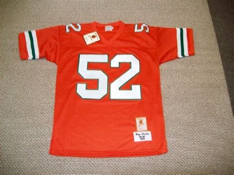 Miami HURRICANES Ray Lewis #52 Jersey ORANGE LG / 50 | #79677488