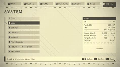 System Nierautomata Interface In Game