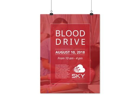 Blood Drive Event Poster Template MyCreativeShop