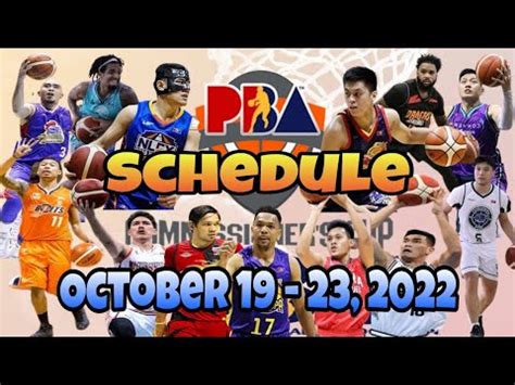 PBA Commissioner Cup Game Schedule October 19 23 2022 Basketball