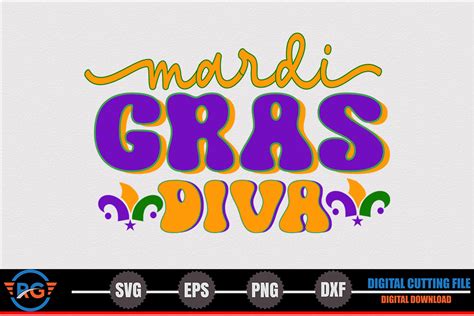 Mardi Gras Diva Mardi Gras Retro Svg Graphic By Robi Graphics