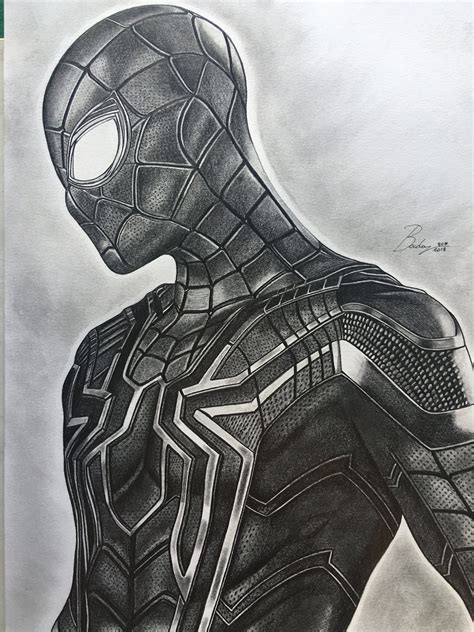 Ritratto Originale A Matita Di Spidermandal Film Avengers Etsy