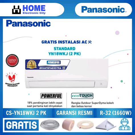 Jual AC PANASONIC CS CU YN18WKJ 2 PK TURBO COOLING R32 GARANSI RESMI