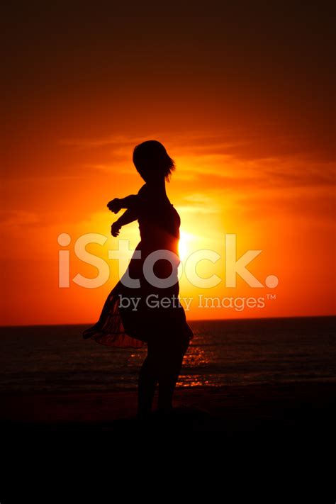 Silhouette Of Dancing Woman Stock Photo | Royalty-Free | FreeImages