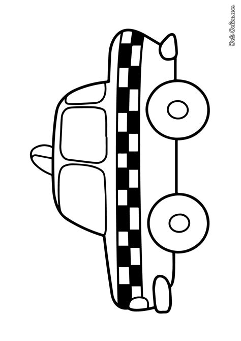 Раскраска Машина такси распечатать или скачать