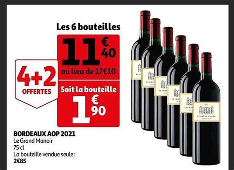 Promo Bordeaux Aop Le Grand Manoir Chez Auchan