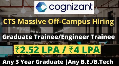 Cognizant Recruitment 2024 Engineer Trainee 2023 Batch Graduate