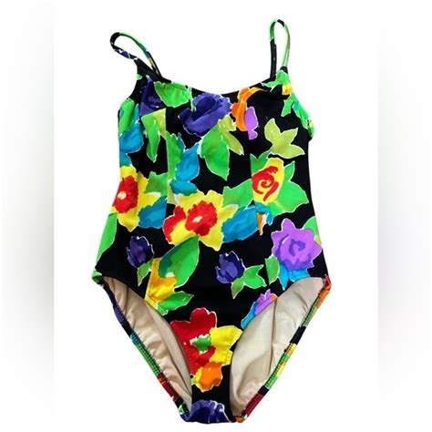 Vintage Swim Vintage 8s 90s Neon Bold Tropical Coastal Beach Boho