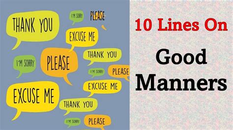 Good Manners 10 Lines On Good Manners Essay On Good Manners Paragraph On Good Manners