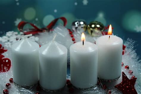 Second Advent Sunday/ Candles on an Advent Wreath Stock Photo - Image ...