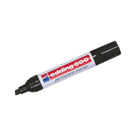 Edding Chisel Tip Permanent Marker Large Black Pack Of