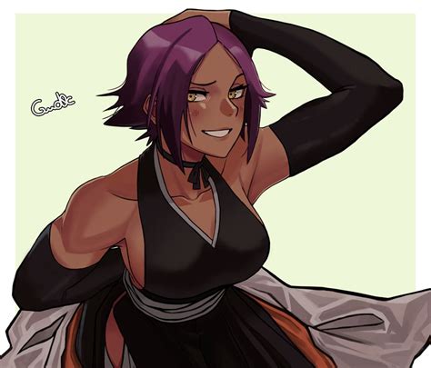 Shihouin Yoruichi Bleach Drawn By Gud C Danbooru